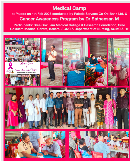 Cancer Awareness Program at Palode on 4th Feb 2023