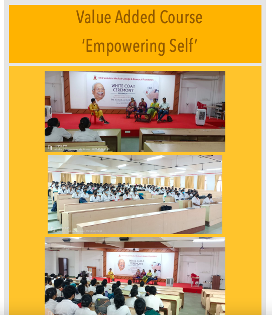 Value Added Course ‘Empowering Self’ on  1st March 2023