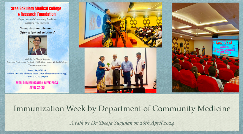 Immunization Week by Department of Community Medicine on 26th April 2024
